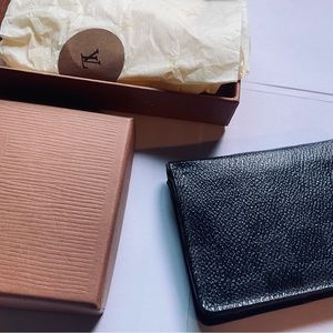 Louis Vuitton Damier Canvas Leather Bifold Mens Wallet